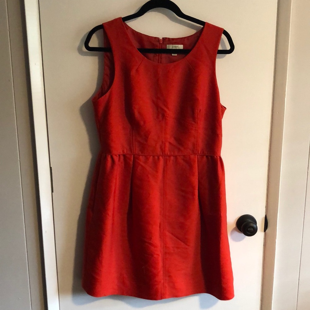 J.Crew Red Fit & Flare Allie Dress 12
